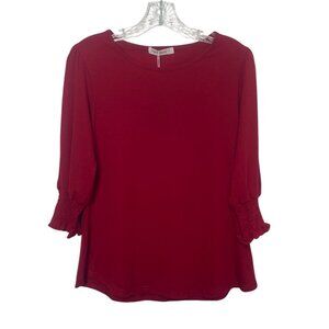 Fantaslook Blouse Shirt Womens Small Red New
